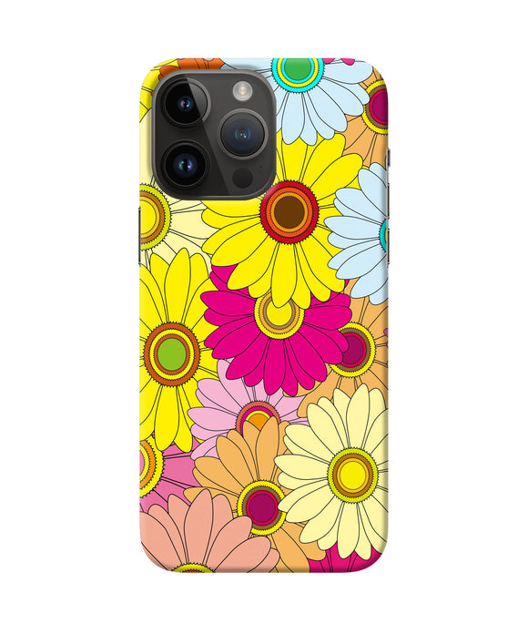 Abstract colorful flowers iPhone 14 Pro Max Back Cover