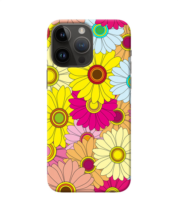 Abstract colorful flowers iPhone 14 Pro Max Back Cover