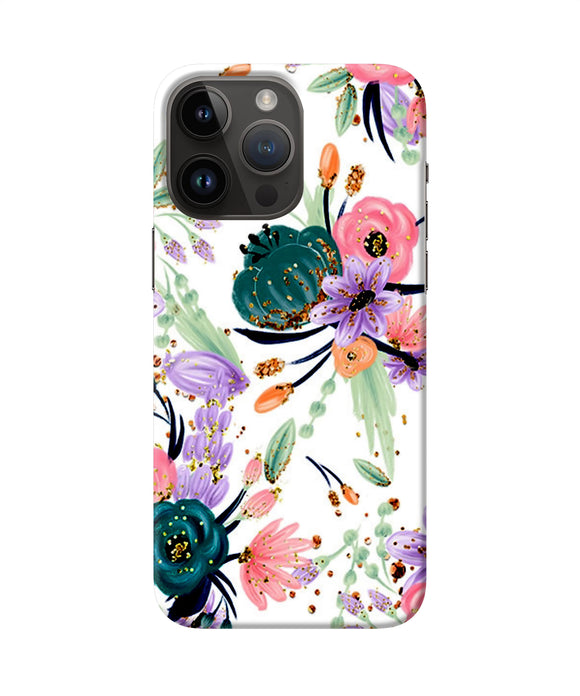 Abstract flowers print iPhone 14 Pro Max Back Cover