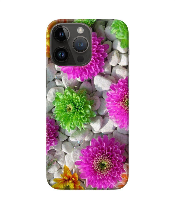 Natural flower stones iPhone 14 Pro Max Back Cover