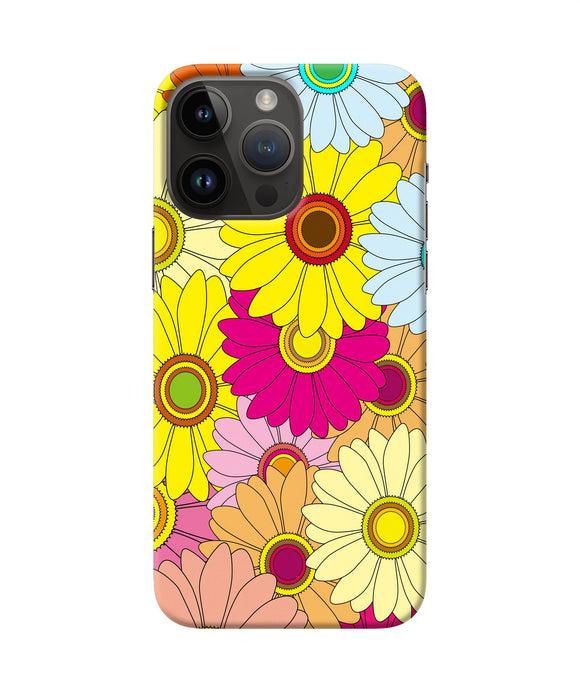 Abstract colorful flowers iPhone 14 Pro Max Back Cover