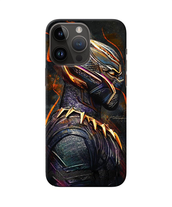 Black panther side face iPhone 14 Pro Max Back Cover
