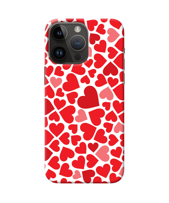 Red heart canvas print iPhone 14 Pro Max Back Cover
