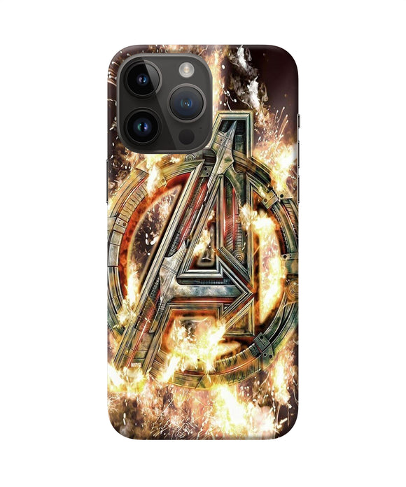Avengers burning logo iPhone 14 Pro Max Back Cover