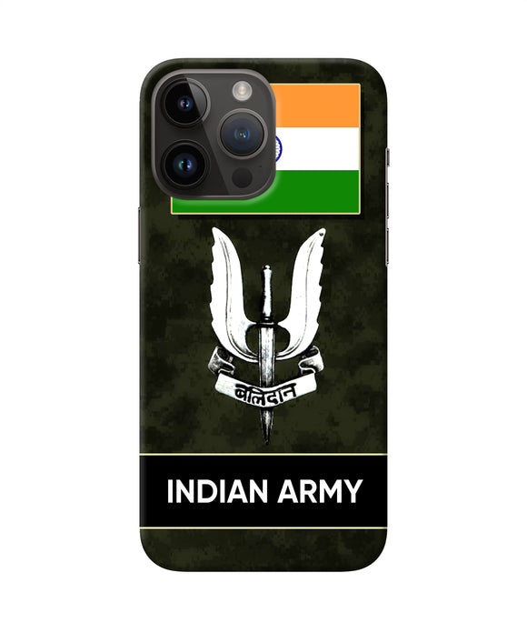 Indian flag balidan logo iPhone 14 Pro Max Back Cover