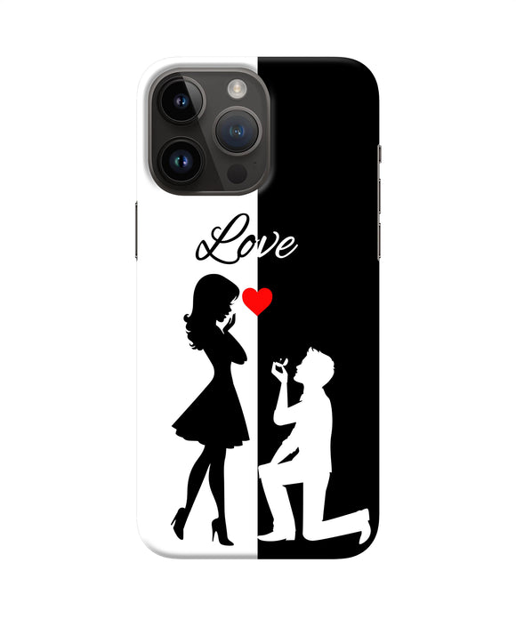 Love propose black and white iPhone 14 Pro Max Back Cover