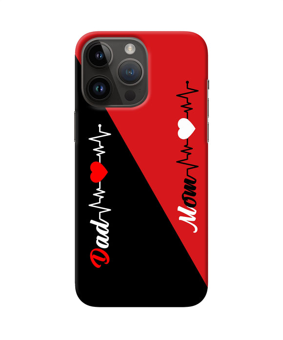 Mom dad heart line iPhone 14 Pro Max Back Cover