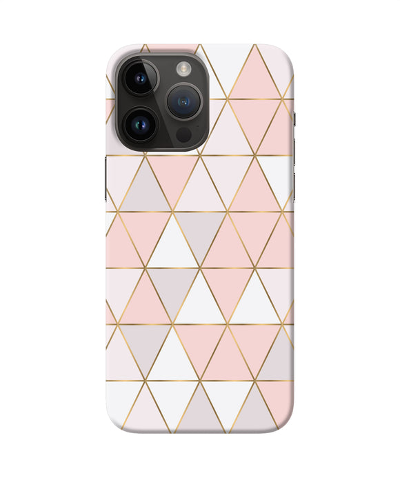 Abstract pink triangle pattern iPhone 14 Pro Max Back Cover