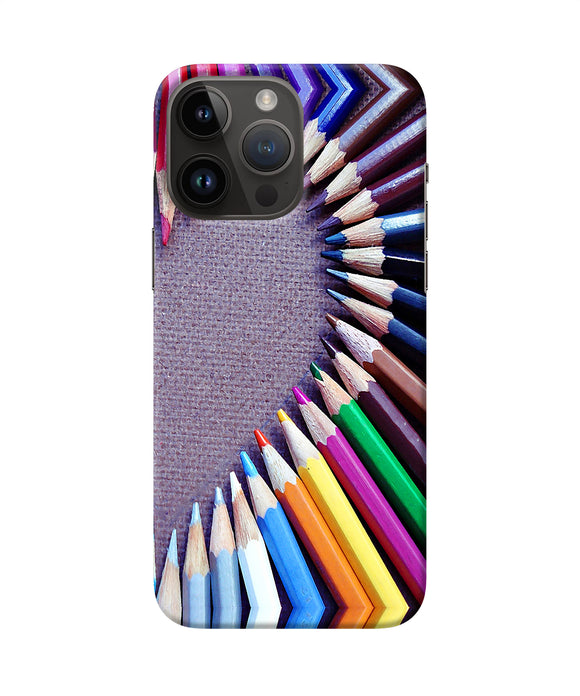 Color pencil half heart iPhone 14 Pro Max Back Cover
