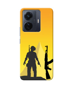 PUBG Silhouette Vivo T1 Pro 5G Real 4D Back Cover