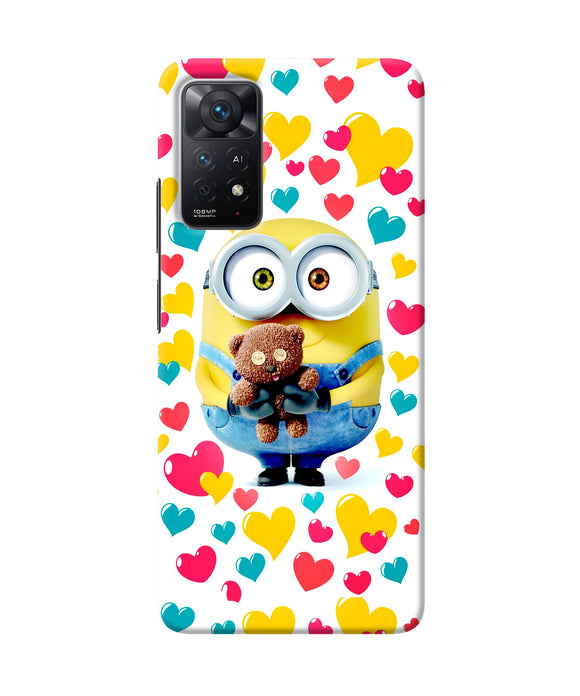 Minion teddy hearts Redmi Note 11 Pro Plus 5G Back Cover