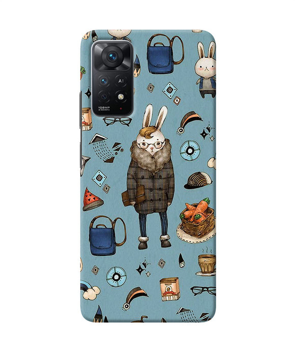 Canvas rabbit print Redmi Note 11 Pro Plus 5G Back Cover