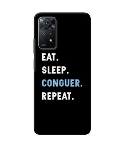 Eat sleep quote Redmi Note 11 Pro Plus 5G Back Cover