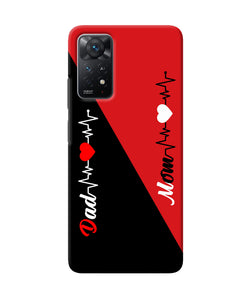 Mom dad heart line Redmi Note 11 Pro Plus 5G Back Cover