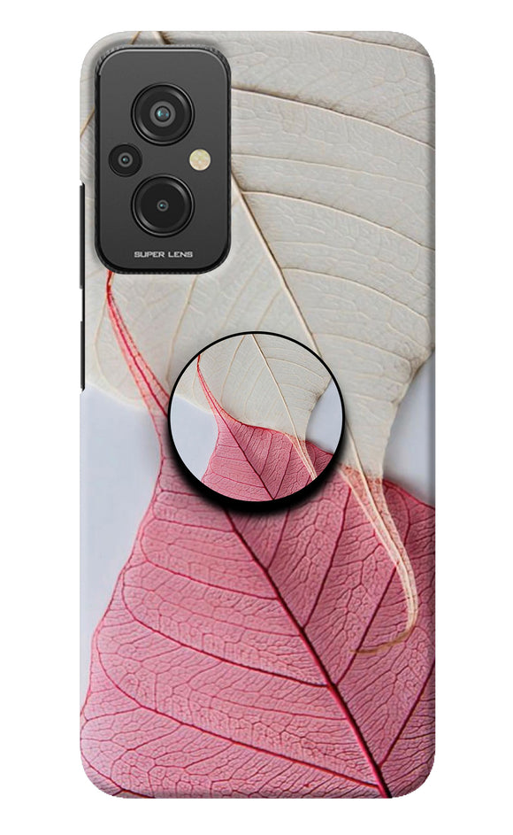 White Pink Leaf Redmi 11 Prime 5G Pop Case