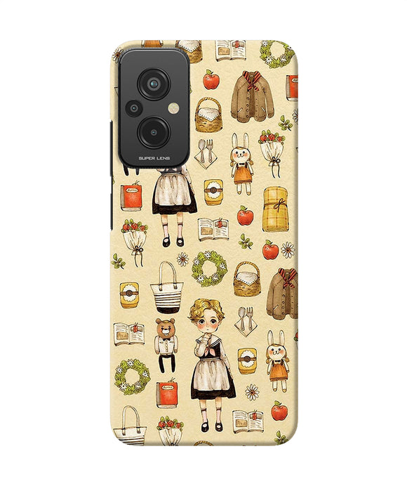 Canvas girl print Redmi 11 Prime 5G Back Cover