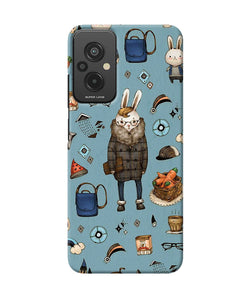 Canvas rabbit print Redmi 11 Prime 5G Back Cover