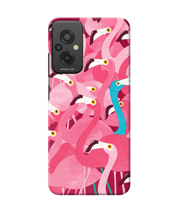 Abstract sheer bird pink print Redmi 11 Prime 5G Back Cover