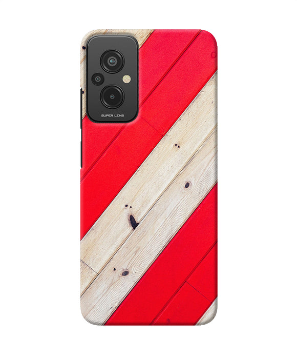 Abstract red brown wooden Redmi 11 Prime 5G Back Cover