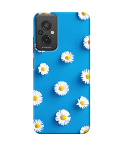 White flowers Redmi 11 Prime 5G Back Cover