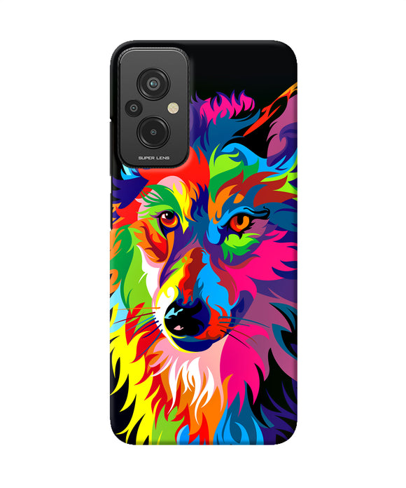 Colorful wolf sketch Redmi 11 Prime 5G Back Cover