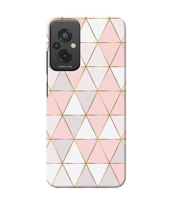 Abstract pink triangle pattern Redmi 11 Prime 5G Back Cover