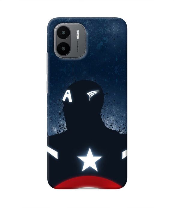 Captain america Shield Redmi A1 Real 4D Back Cover