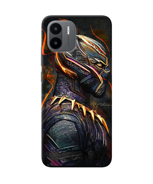 Black panther side face Redmi A1 Back Cover