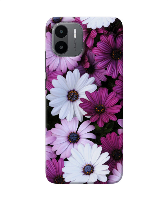 White violet flowers Redmi A1 Back Cover