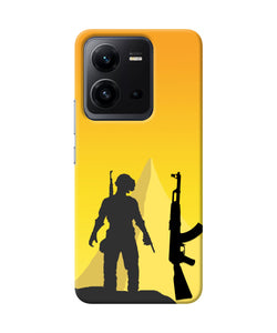 PUBG Silhouette Vivo V25 5G Real 4D Back Cover