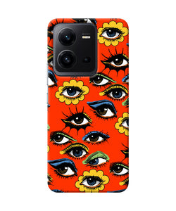 Abstract eyes pattern Vivo V25 5G Back Cover