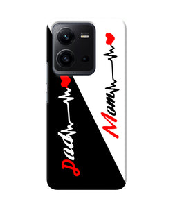 Mom dad heart line Vivo V25 5G Back Cover