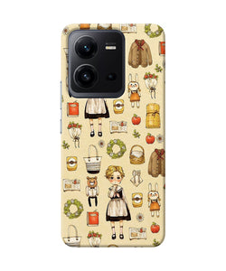 Canvas girl print Vivo V25 5G Back Cover