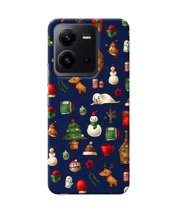 Canvas christmas print Vivo V25 5G Back Cover