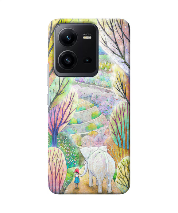 Natual elephant girl Vivo V25 5G Back Cover