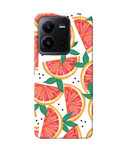 Abstract orange print Vivo V25 5G Back Cover