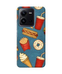 Abstract food print Vivo V25 5G Back Cover