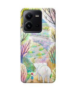 Natual elephant girl Vivo V25 5G Back Cover