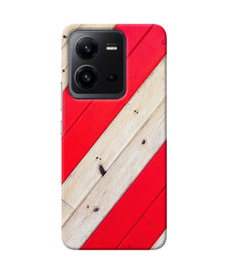 Abstract red brown wooden Vivo V25 5G Back Cover