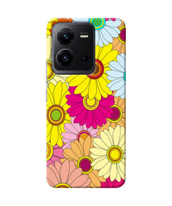 Abstract colorful flowers Vivo V25 5G Back Cover