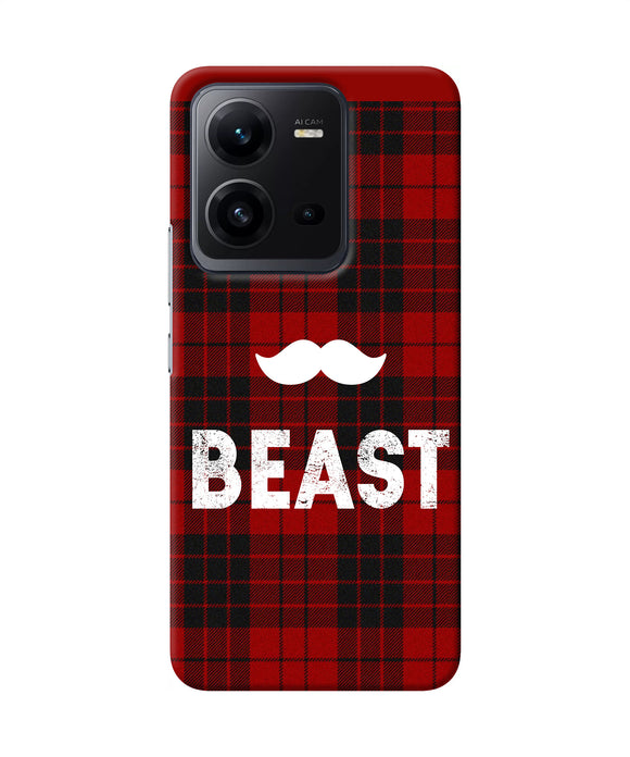 Beast red square Vivo V25 5G Back Cover