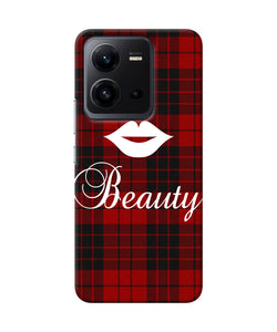 Beauty red square Vivo V25 5G Back Cover