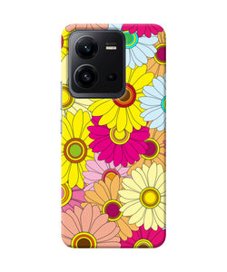 Abstract colorful flowers Vivo V25 5G Back Cover