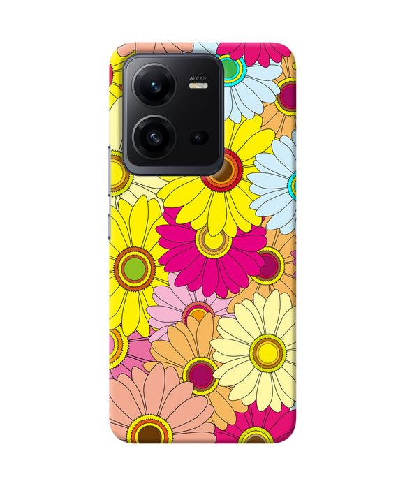 Abstract colorful flowers Vivo V25 5G Back Cover