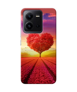 Natural heart tree Vivo V25 5G Back Cover