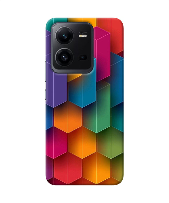 Abstract rectangle print Vivo V25 5G Back Cover