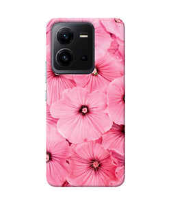 Pink flowers Vivo V25 5G Back Cover