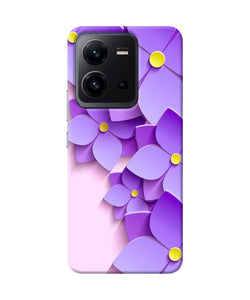 Violet flower craft Vivo V25 5G Back Cover