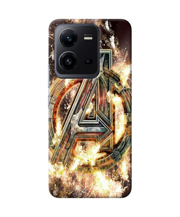 Avengers burning logo Vivo V25 5G Back Cover