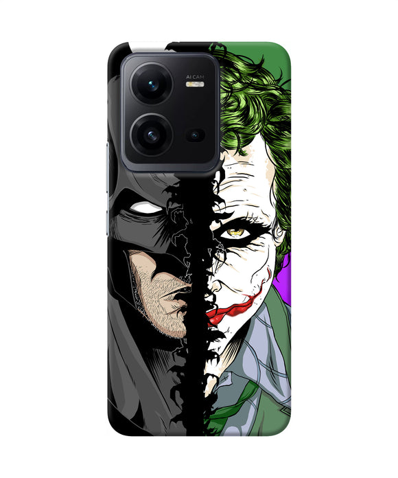 Batman vs joker half face Vivo V25 5G Back Cover